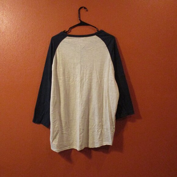 Aeropostale Men 2X Large Blue Light Gray Warm Outdoors Long Sleeve Shirt - Picture 5 of 6